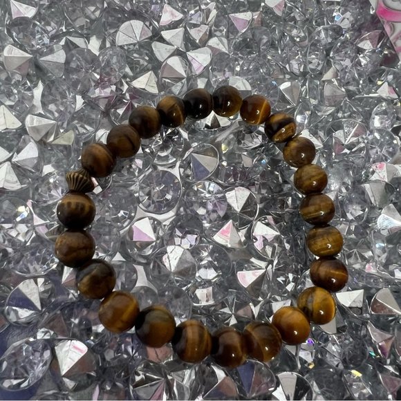 Tiger eye crystal bracelet healing crystals rock beaded tigers eye 👁️ 💎🪬 - Picture 6 of 8